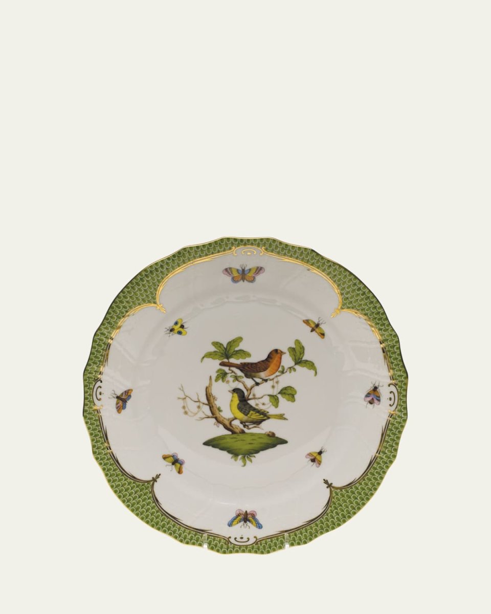 Rothschild Bird Green Motif 03 Dinner Plate
